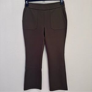 Susan Graver Petite Green Pull-on Straight Leg Pants Size XSP